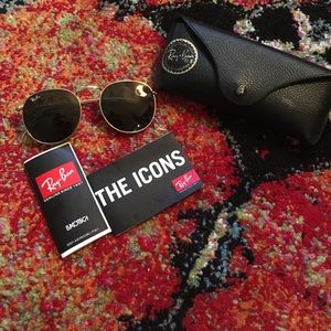 Ray-Ban genuine RB3447 gold round sunglasses